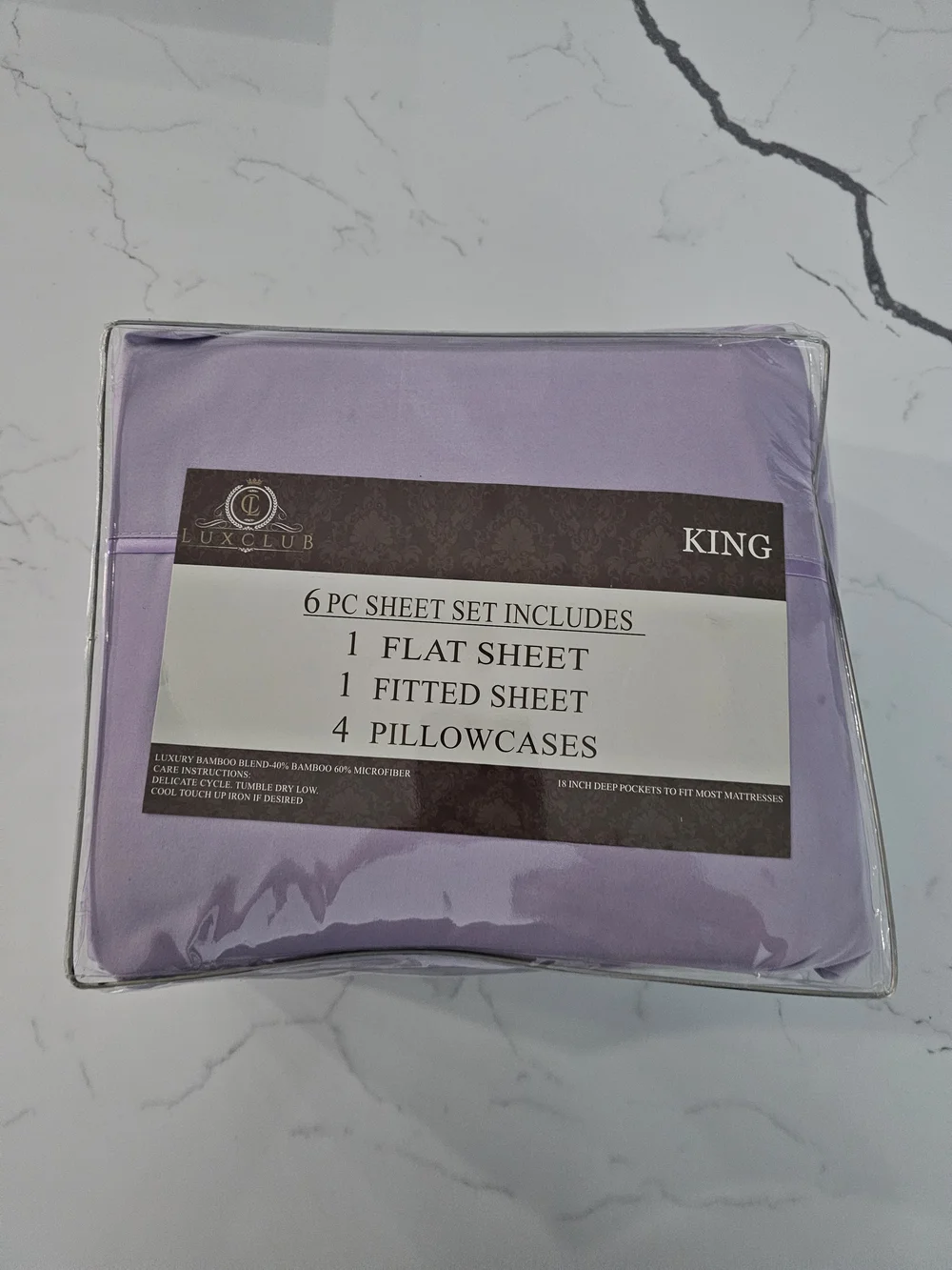 King 6-Piece Sheet Set - Lavender
